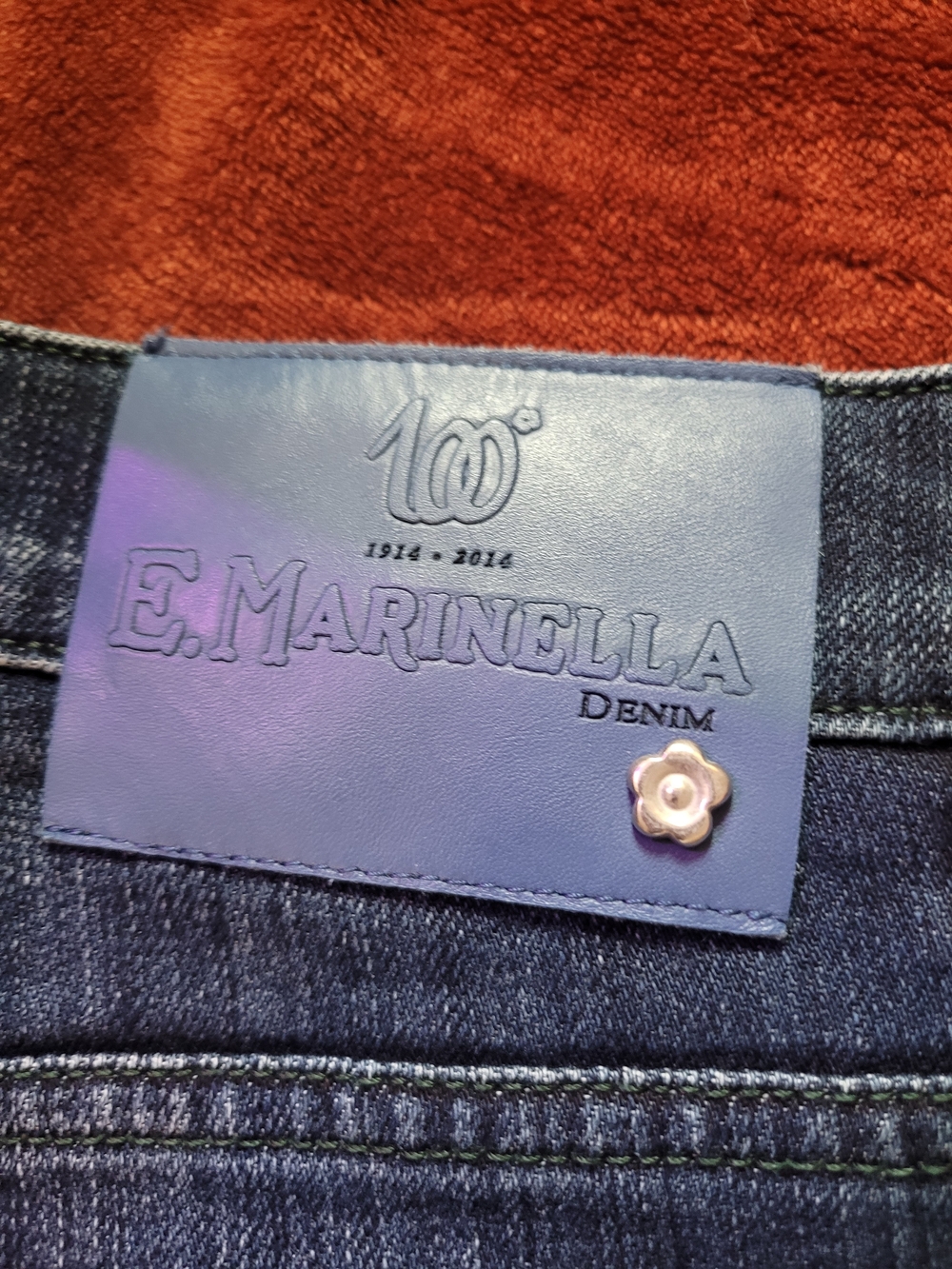 E. Marinella Italian Zip Denim Men's Jeans in Dark Blue 36/29 Hemmed